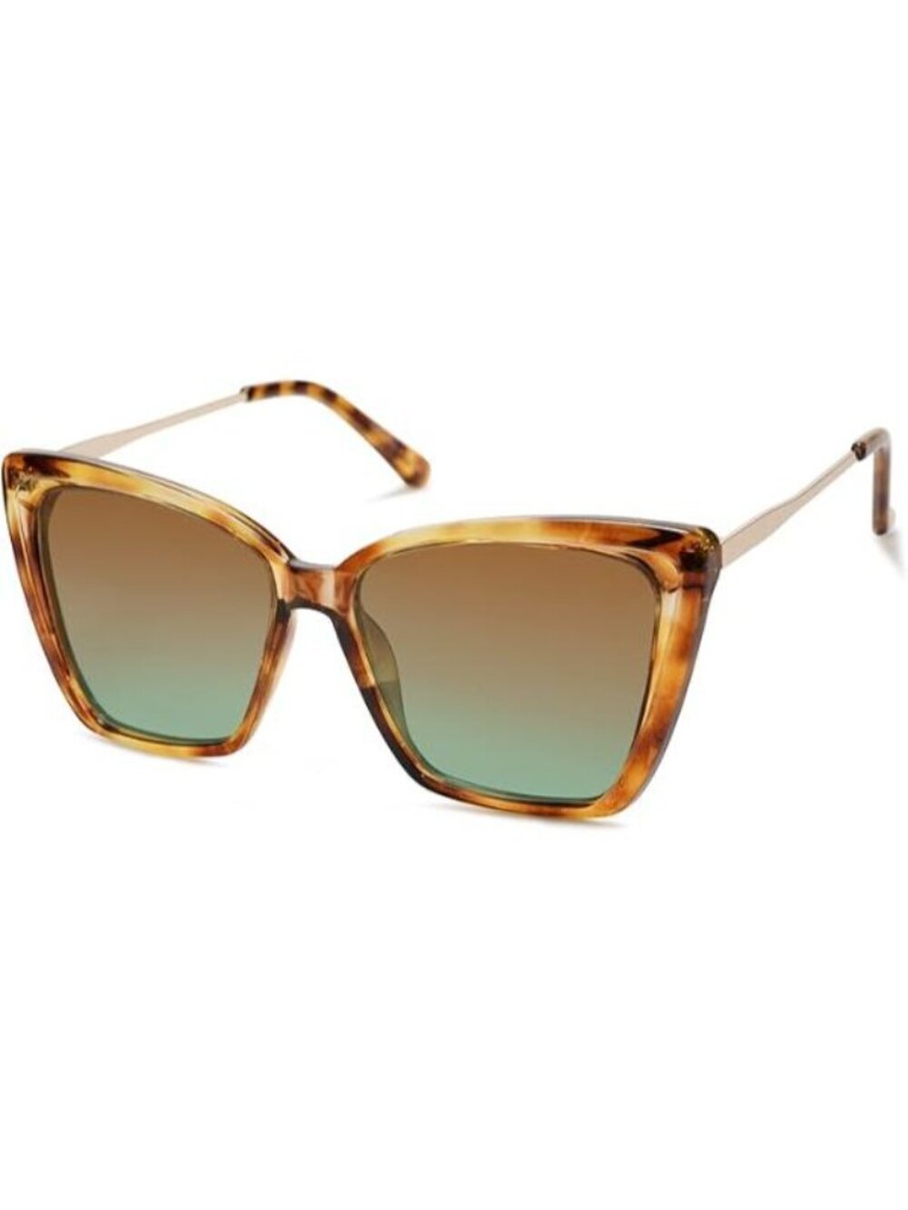SOJOS Women's Polarized Square Cat Eye Sun Glasses UV Protection SJ2206 Yellow